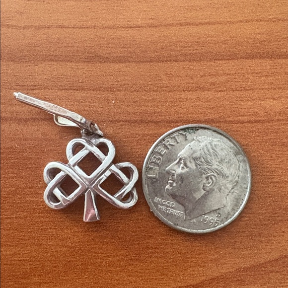 Sterling Silver Celtic Shamrock Earrings - Picture 2 of 4